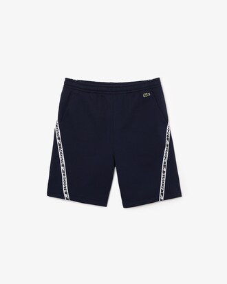 Short para hombre Lacoste en felpa cepillada con bandas estampadas