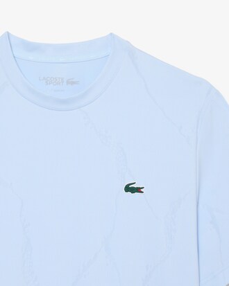 Playera de Tenis con Cocodrilo de Jacquard Ultra Dry