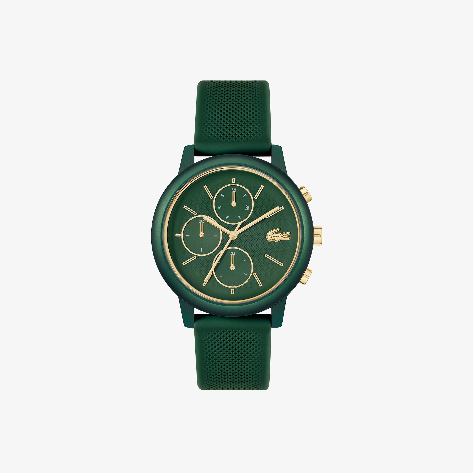 Lacoste L.12.12 Move Chronograph Silicone Strap Watch, 42mm In Green