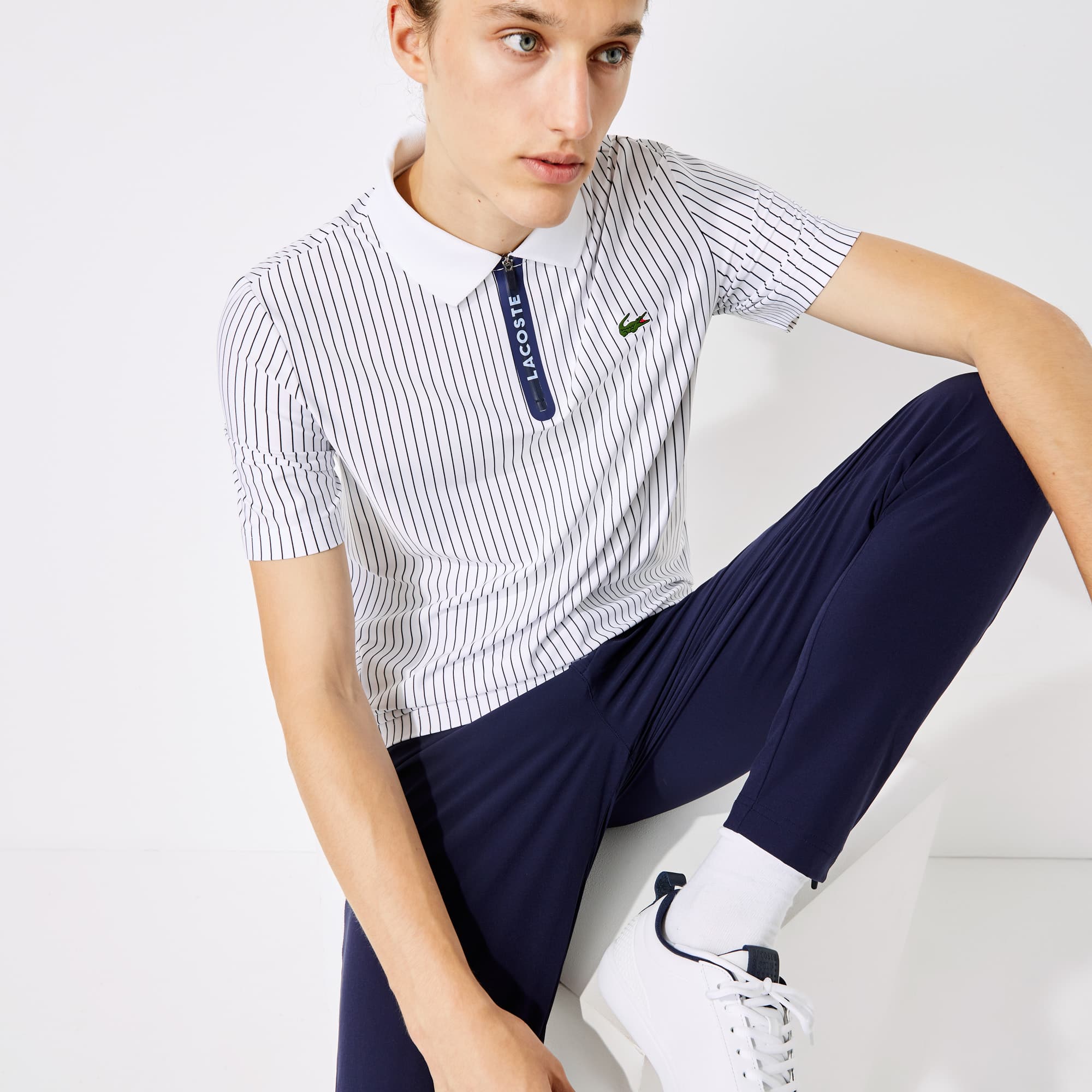 lacoste zip polo shirt