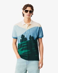 Men's Classic Fit Printed Petit Piqué Polo