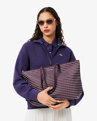 Large Striped L.12.12 Concept Tote