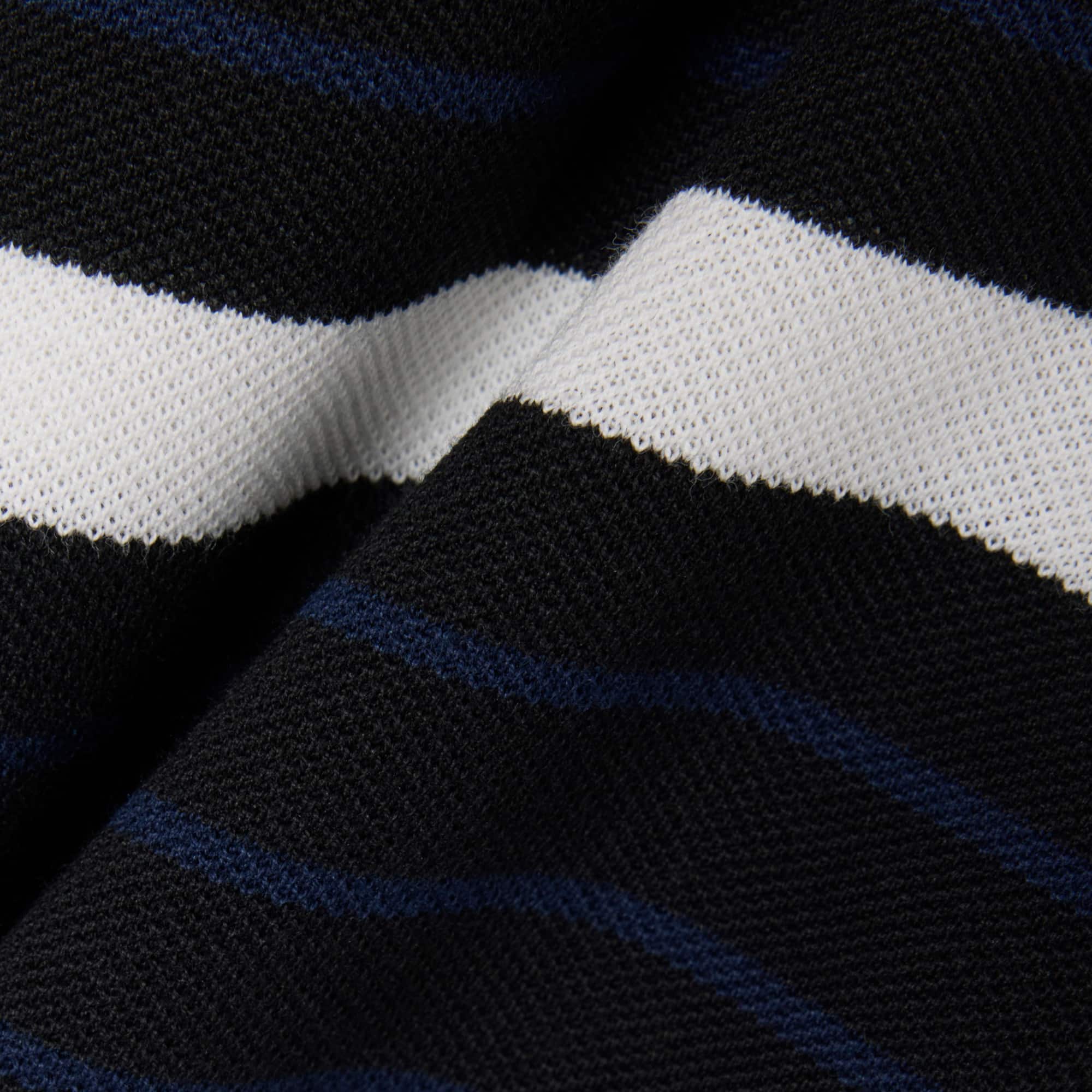Classic Fit Striped Piqué Polo Shirt