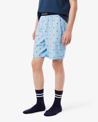 Men's Printed Poplin Pajama Shorts