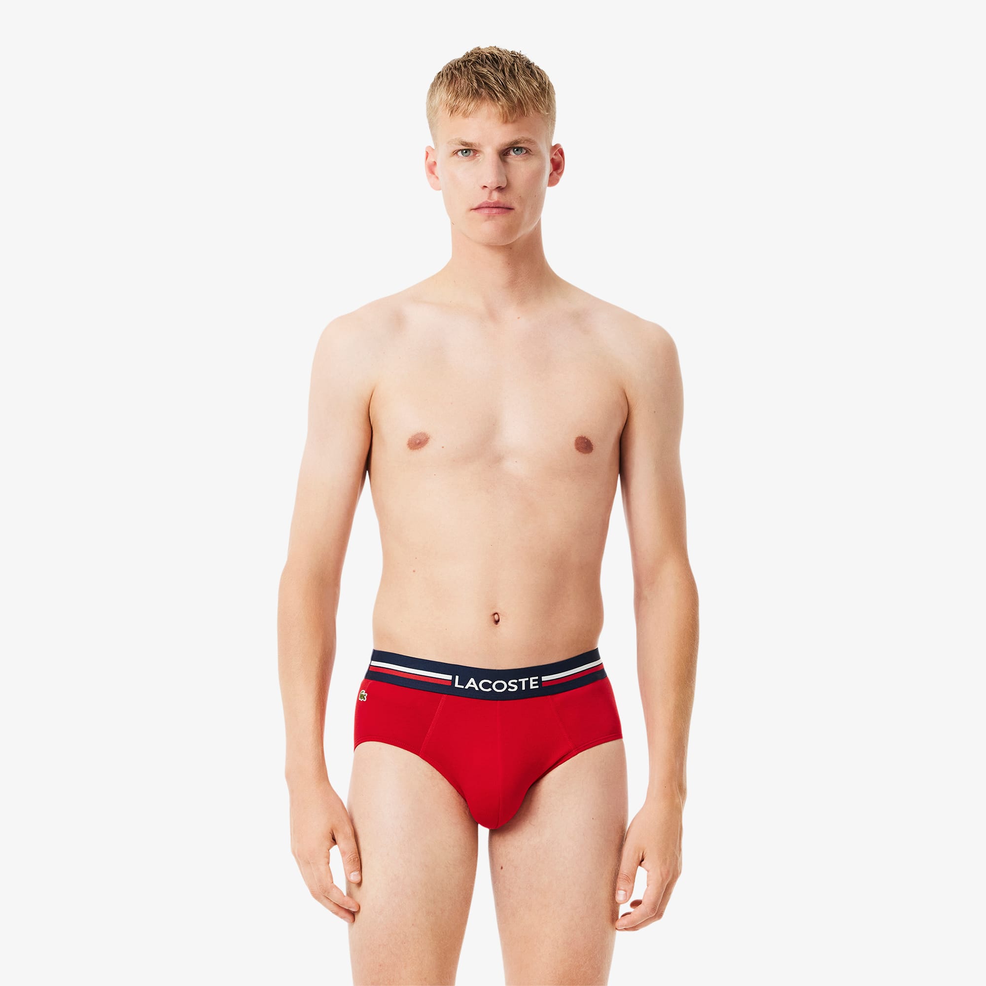 Men's 3-Pack Logo Waist Cotton Briefs - Underwear & Loungewear