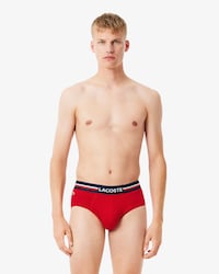 Men's 3-Pack Logo Waist Cotton Briefs