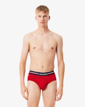 Men's 3-Pack Logo Waist Cotton Briefs