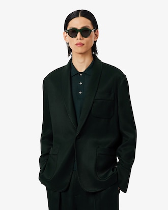 Runway Satin Shawl Neck Blazer