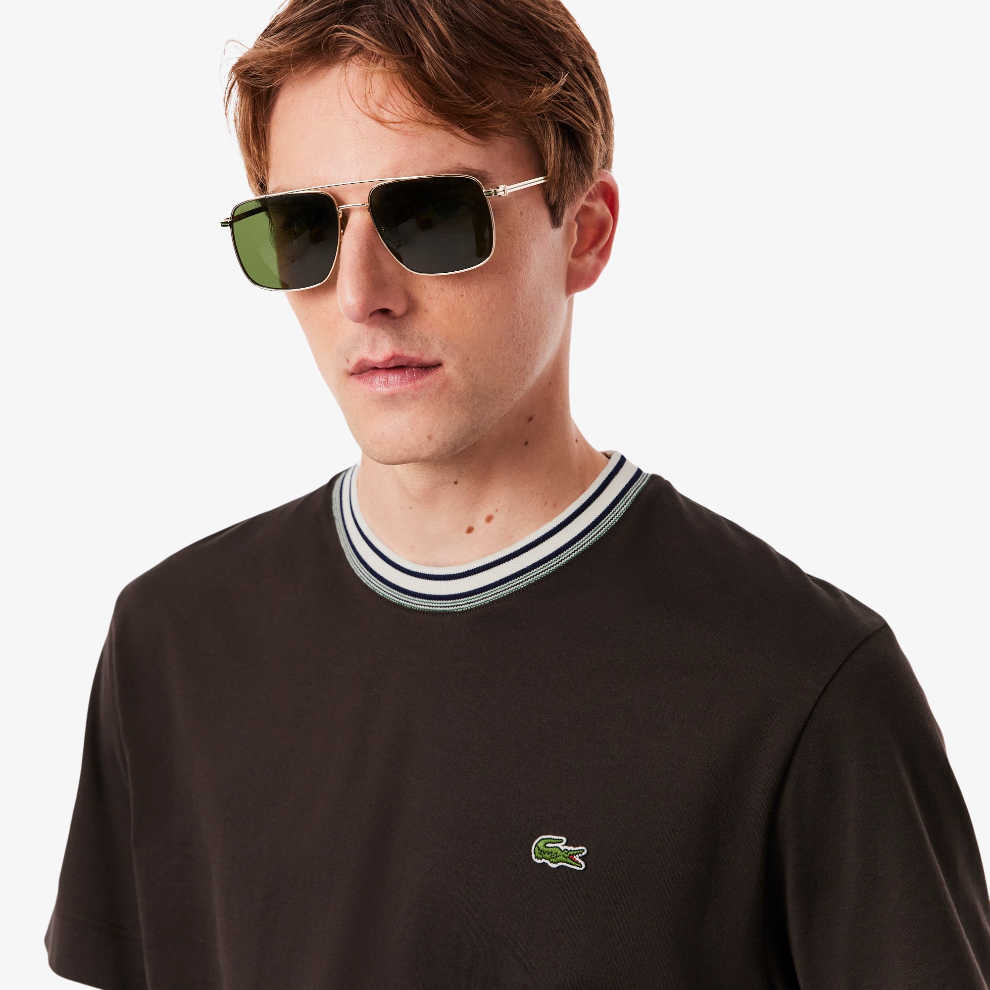 Men's Made France Stripe Neck T-Shirt