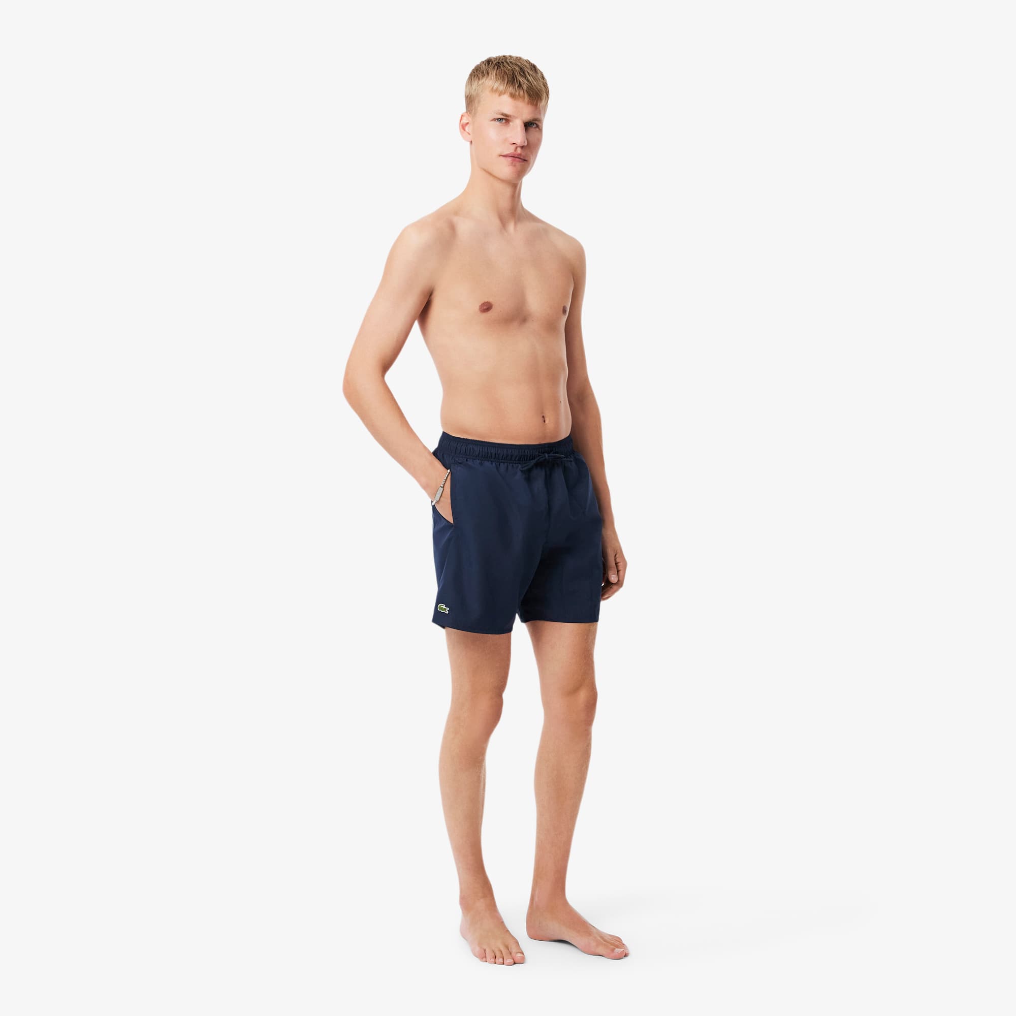 Lacoste Men's Mid Length Swim Trunks