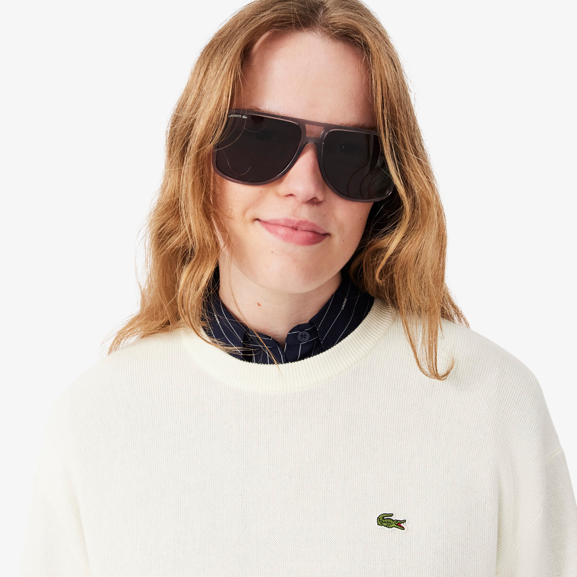 Women's Relaxed Fit Cotton Crew Neck Sweater