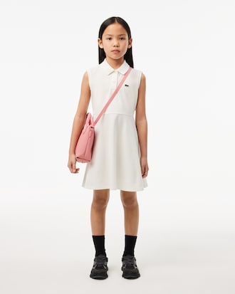 Kids' Sleeveless Stretch Piqué Polo Dress