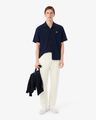 Relaxed Fit Short Sleeved Piqu&eacute; Shirt