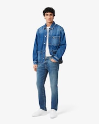 Jeans &iacute;ndigo de corte slim con cinco bolsillos para hombre