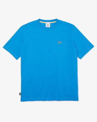 Unisex Lacoste LIVE Loose Fit Print Cotton T-Shirt