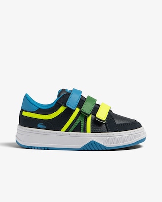 Sneakers sintéticas tricolor para bebés Lacoste L001.
