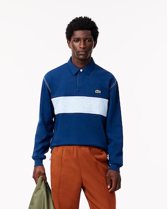Men's Relaxed Fit Cotton Rugby Shirt