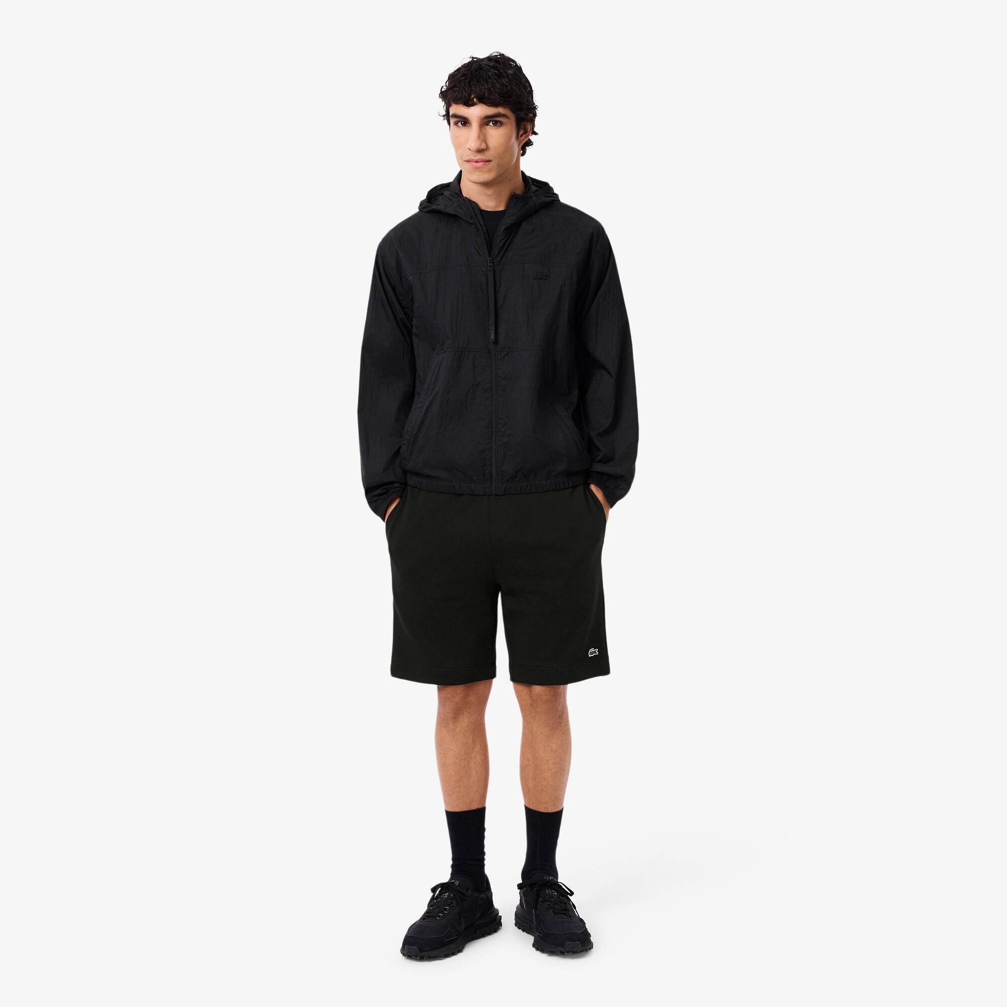Lacoste Men's Regular Fit Fleece Shorts - S - 3 In Black