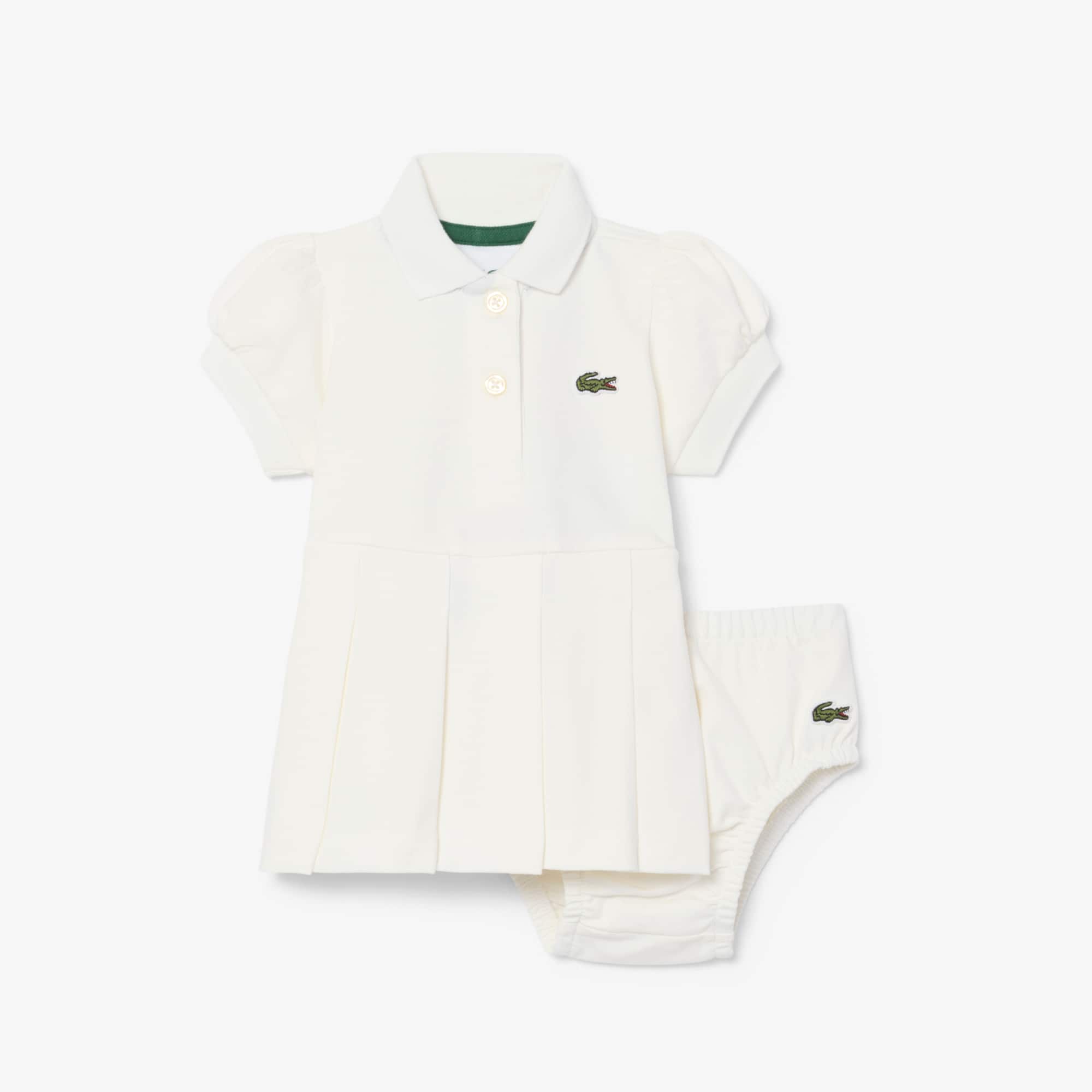 Lacoste Newborn Stretch Piquã© Set - 6m In White