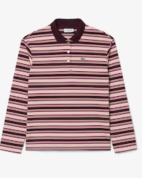Oversized Striped Long Sleeved Polo Shirt