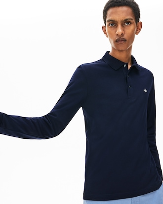 Men's  Slim Fit Stretch Mini Piqué Polo Shirt