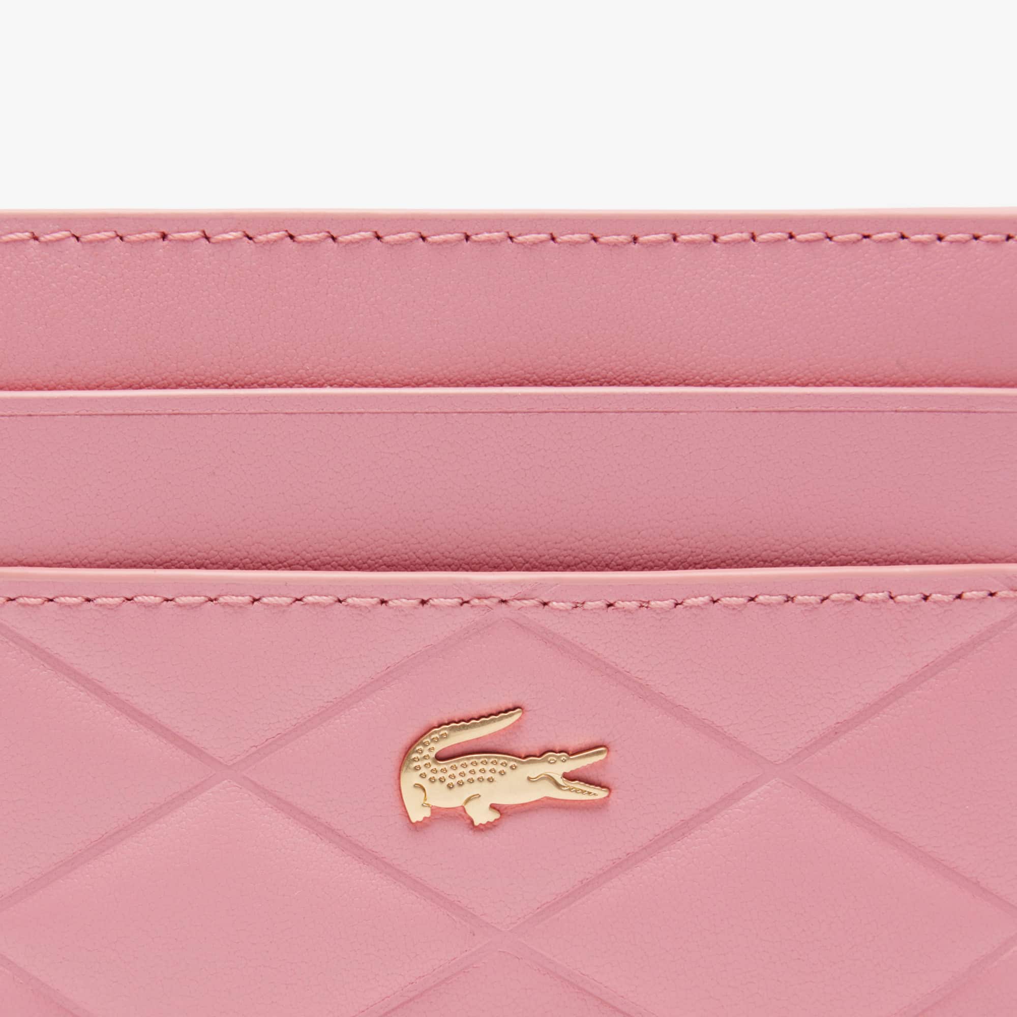 ❤️ラコステ LACOSTE ピンク チェーンウォレット Crocodelle Leather Cardholder - Wallets & Small Leather Goods