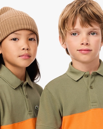 Kids' Contrast Band Petit Piqué Polo