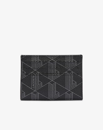 The Blend Monogram Print Canvas Card Holder