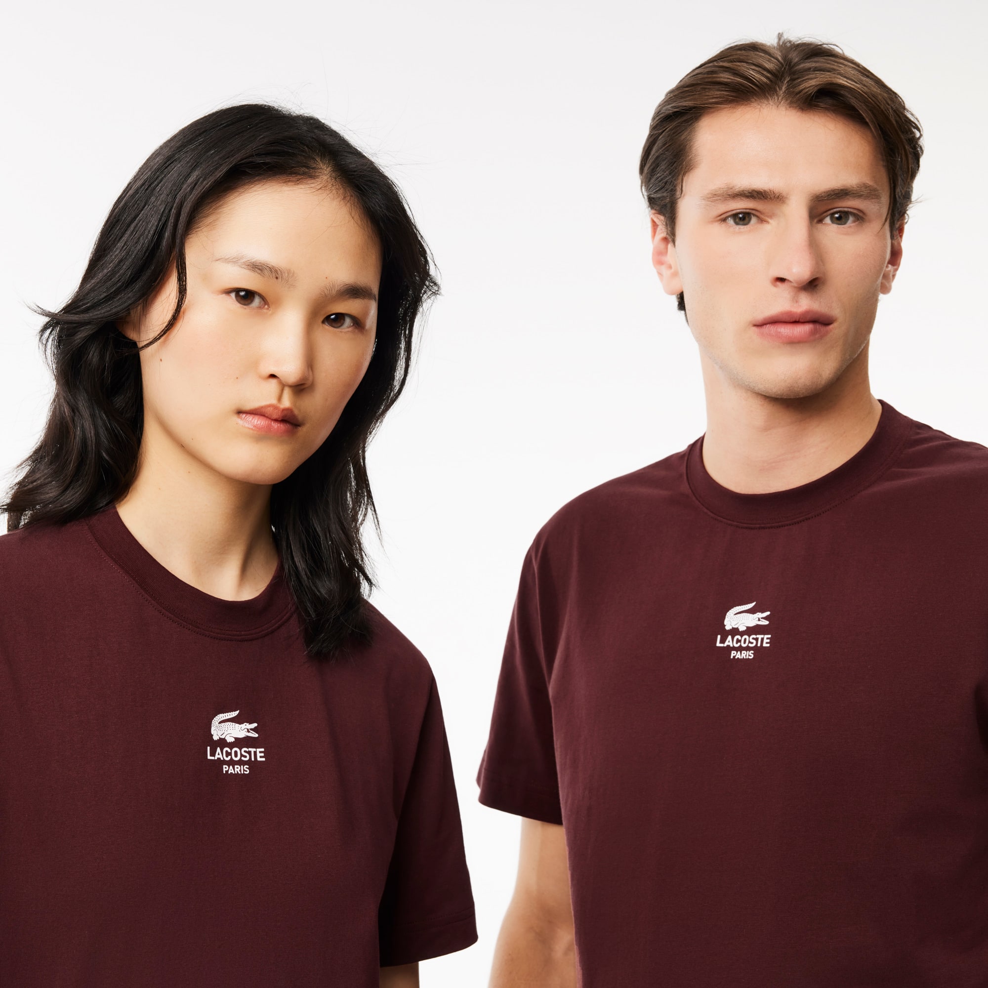 Lacoste★Signature Printed Crew Neck Tee 半袖Tシャツ Women's Signature Printed Crew Neck Cotton T-shirt - T