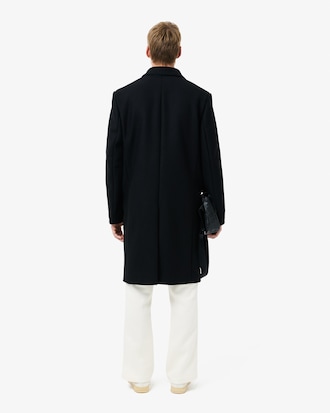 Men's Engraved Button Chesterfield Wool Coat