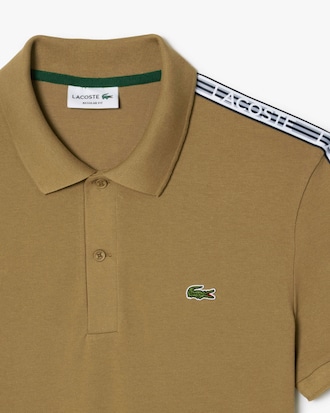Men's Regular Fit Stretch Piqué Logo Polo