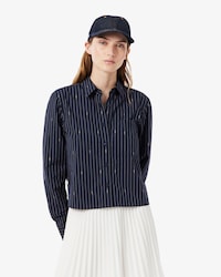Camisa de Popelina Jacquard Regular Fit