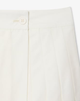 Short Pleated Wrap Skirt