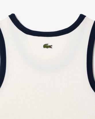 D&eacute;bardeur en maille c&ocirc;tel&eacute;e fluide badge tennis