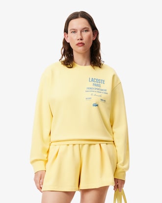 Women's Oversized Pleated Print Sweatshirt