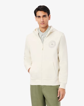 Men's Classic Fit Zip-Up Piqué Sweatshirt