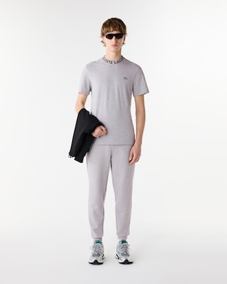 Men's Jacquard Neck Piqué T-shirt