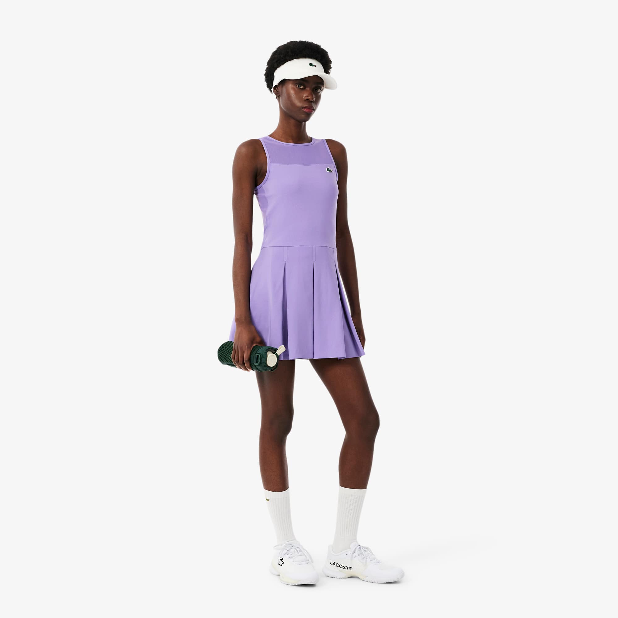 Dual Fabric Pleated Stretch Tennis Dress - Dresses - New In 2026
