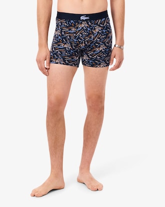 Men's Printed Stretch Cotton Boxer Briefs