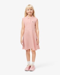 Kids' Sleeveless Stretch Piqu&eacute; Polo Dress