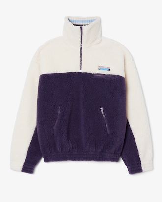 Women's High-Neck Oversized Fleece Sweatshirt