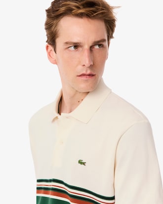 Men's Made In France Classic Fit Striped Polo
