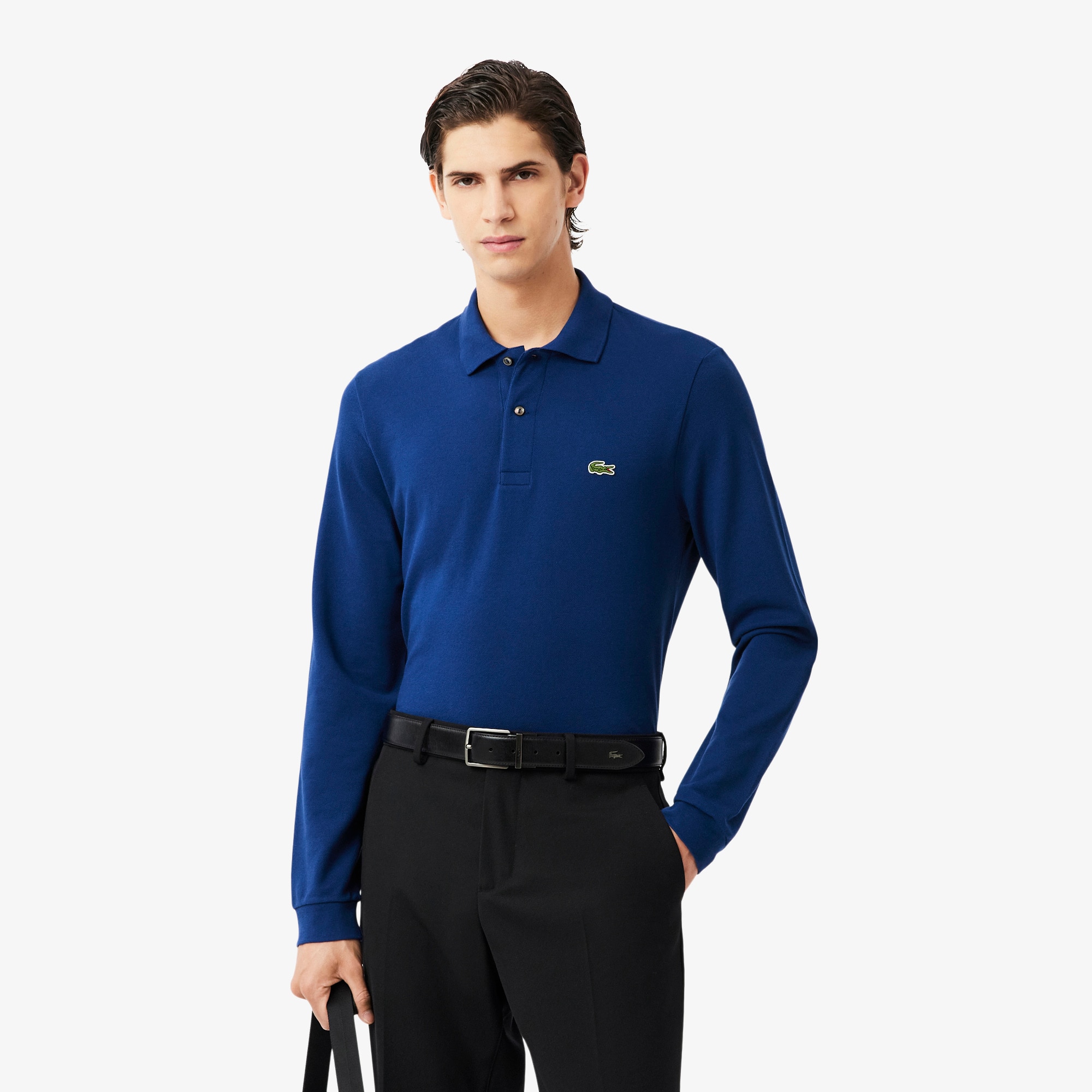Lacoste Men's Classic Fit Long Sleeve L.12.12 Polo - Xxl - 7 In Blue