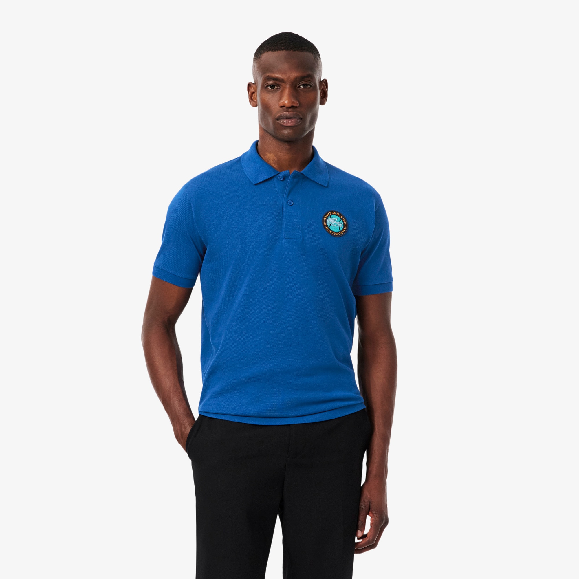 Lacoste Men's Classic Fit Petit Piqué Badge Polo - Xl - 6 In Blue