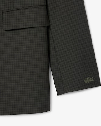 Women's Wool Blend Checked Blazer