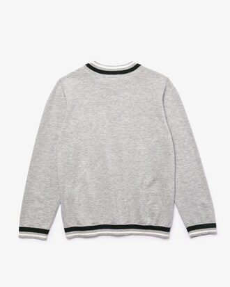 Kids' Striped Details Wool And Cotton Sweater