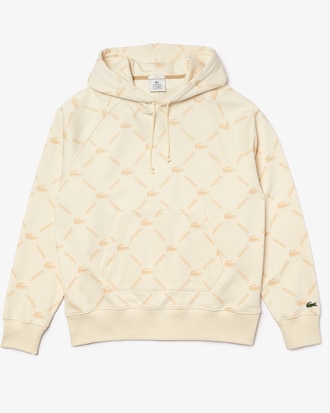 Unisex LIVE Relaxed Fit Hooded Monogram Cotton Sweatshirt