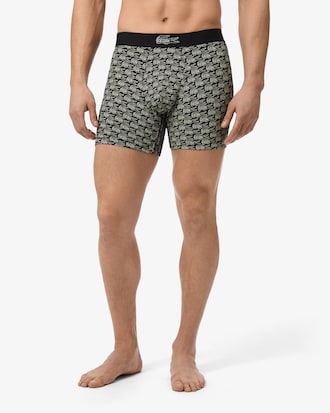 Men's Printed Stretch Cotton Boxer Briefs