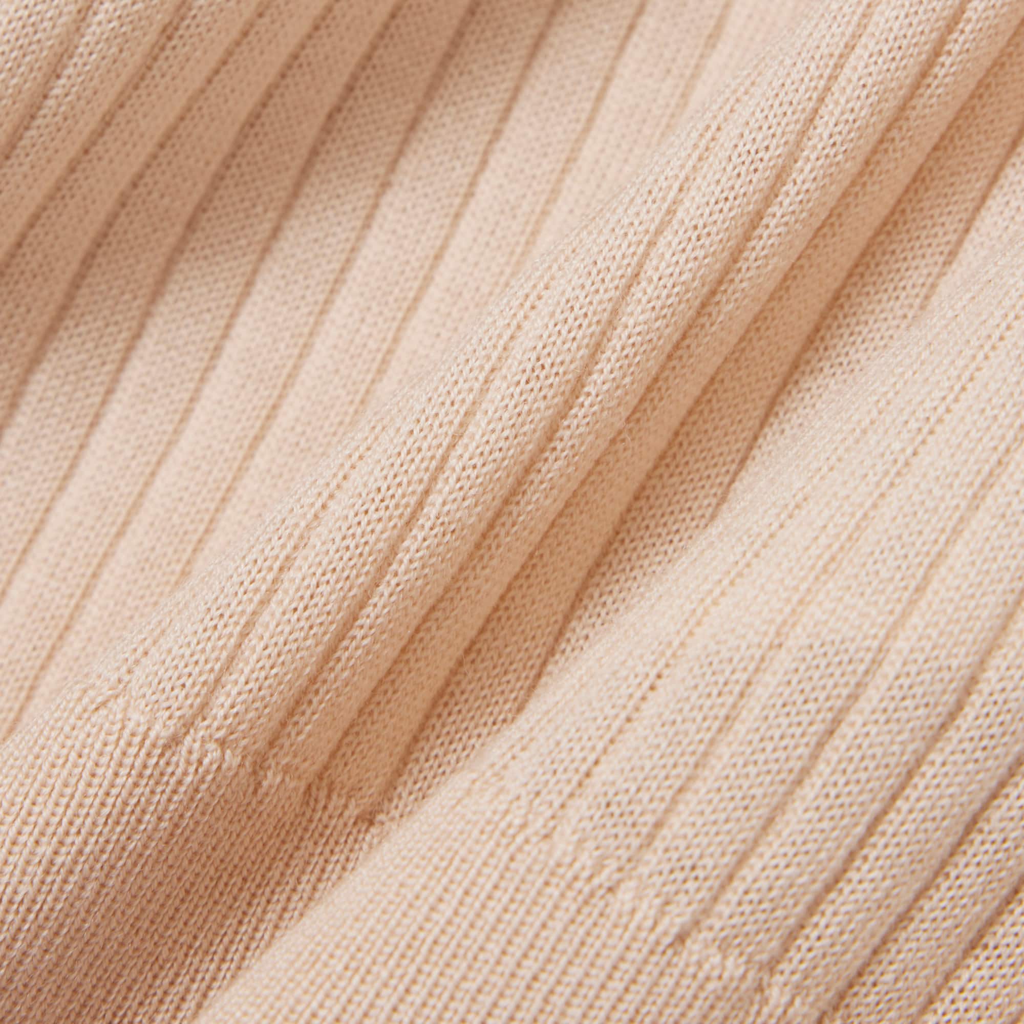 3D Rib Knit Polo Collar Merino Wool Sweater