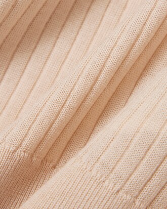 3D Rib Knit Polo Collar Merino Wool Sweater